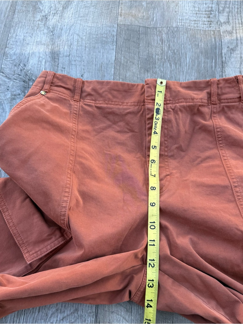 Anthropologie Rust-Brown Cargo Bermuda Shorts - Picture 7 of 11